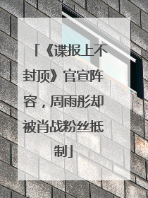 《谍报上不封顶》官宣阵容，周雨彤却被肖战粉丝抵制