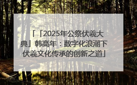 「2025年公祭伏羲大典」韩高年：数字化浪潮下伏羲文化传承的创新之道