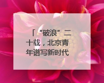 “破浪”二十载，北京青年谱写新时代红船精神