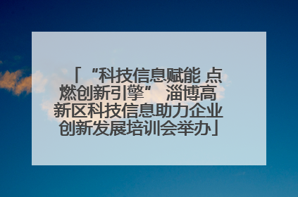 “科技信息赋能 点燃创新引擎” 淄博高新区科技信息助力企业创新发展培训会举办