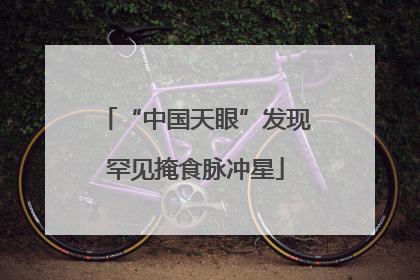 “中国天眼”发现罕见掩食脉冲星