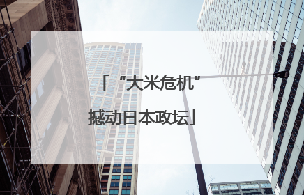 “大米危机”撼动日本政坛