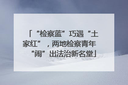 “检察蓝”巧遇“土家红”,两地检察青年“闹”出法治新名堂