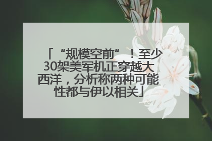 “规模空前”！至少30架美军机正穿越大西洋，分析称两种可能性都与伊以相关