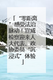 “零距离”感受法治脉动！宣威检察迎来人大代表、政协委员“沉浸式”体验