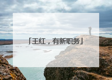 王红，有新职务