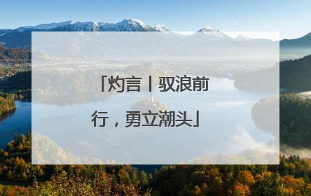 灼言丨驭浪前行，勇立潮头