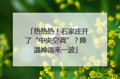 热热热！石家庄开了“中央空调”？降温神器来一波
