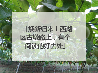 焕新归来！西湖区古墩路上，有个阅读的好去处