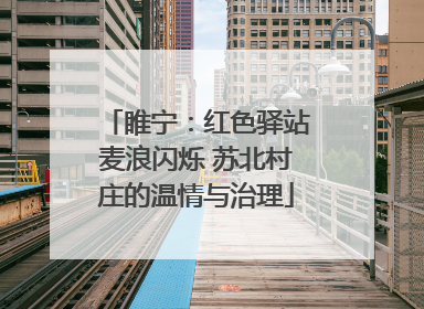 睢宁：红色驿站麦浪闪烁 苏北村庄的温情与治理