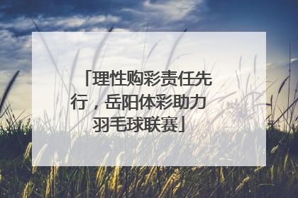 理性购彩责任先行，岳阳体彩助力羽毛球联赛
