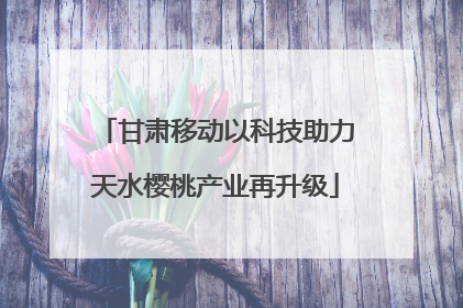 甘肃移动以科技助力天水樱桃产业再升级