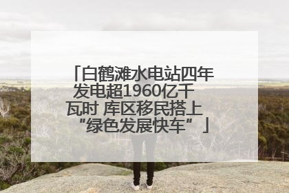 白鹤滩水电站四年发电超1960亿千瓦时 库区移民搭上“绿色发展快车”