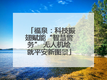 福泉：科技振翅赋能“智慧警务” 无人机绘就平安新图景