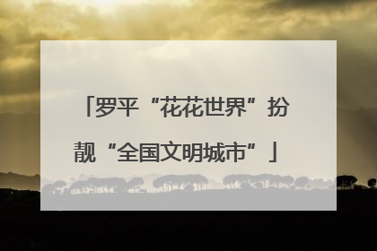 罗平“花花世界”扮靓“全国文明城市”