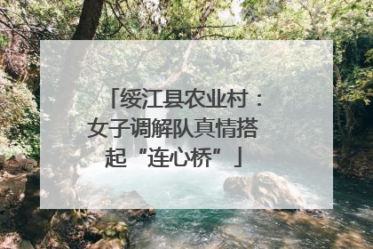 绥江县农业村：女子调解队真情搭起“连心桥”