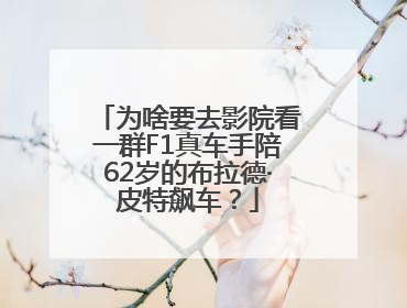 为啥要去影院看一群F1真车手陪62岁的布拉德·皮特飙车？
