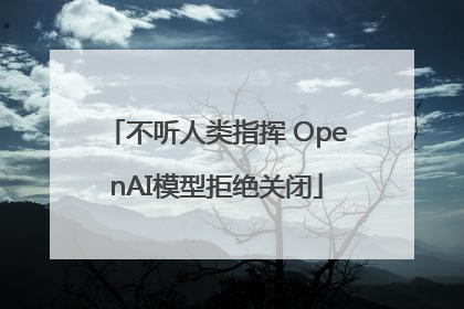 不听人类指挥 OpenAI模型拒绝关闭