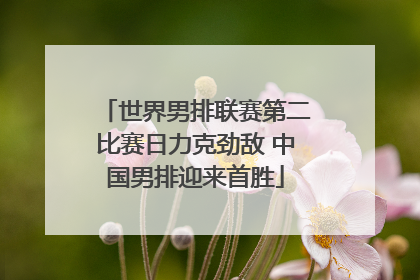 世界男排联赛第二比赛日力克劲敌 中国男排迎来首胜