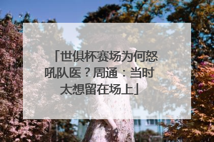 世俱杯赛场为何怒吼队医？周通：当时太想留在场上
