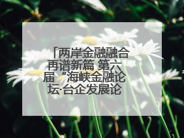 两岸金融融合再谱新篇 第六届“海峡金融论坛·台企发展论坛”在厦举办