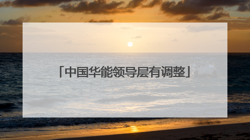 中国华能领导层有调整