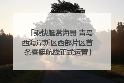 乘快艇赏海景 青岛西海岸新区西部片区首条客艇航线正式运营