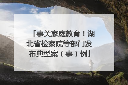 事关家庭教育！湖北省检察院等部门发布典型案（事）例