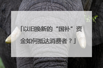 以旧换新的“国补”资金如何抵达消费者？