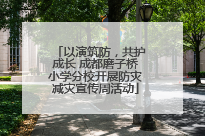 以演筑防，共护成长 成都磨子桥小学分校开展防灾减灾宣传周活动