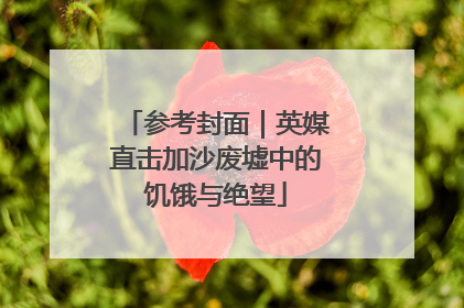 参考封面｜英媒直击加沙废墟中的饥饿与绝望