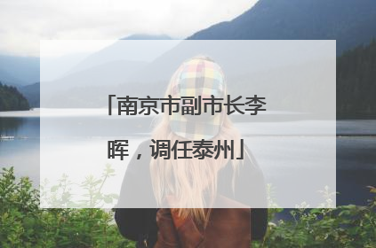 南京市副市长李晖，调任泰州