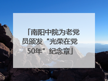 南阳中院为老党员颁发“光荣在党50年”纪念章