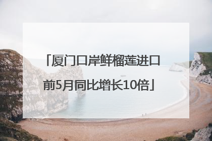 厦门口岸鲜榴莲进口 前5月同比增长10倍