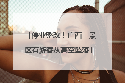 停业整改！广西一景区有游客从高空坠落