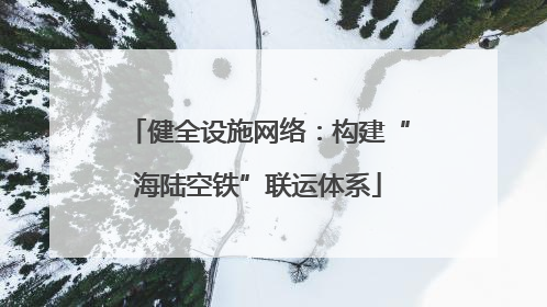 健全设施网络：构建“海陆空铁”联运体系
