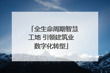 全生命周期智慧工地 引领建筑业数字化转型