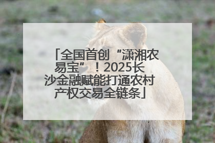 全国首创“潇湘农易宝”！2025长沙金融赋能打通农村产权交易全链条