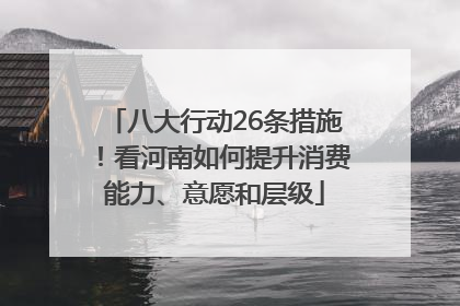八大行动26条措施！看河南如何提升消费能力、意愿和层级