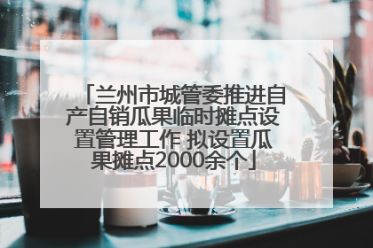 兰州市城管委推进自产自销瓜果临时摊点设置管理工作 拟设置瓜果摊点2000余个
