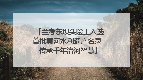 兰考东坝头险工入选首批黄河水利遗产名录 传承千年治河智慧