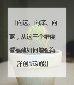 向远、向深、向蓝，从这三个维度看福建如何增强海洋创新动能