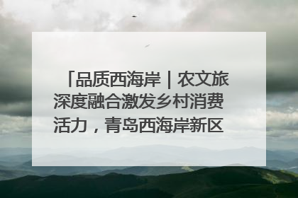 品质西海岸｜农文旅深度融合激发乡村消费活力，青岛西海岸新区的乡村振兴实践