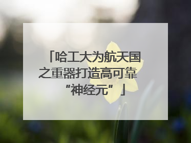 哈工大为航天国之重器打造高可靠“神经元”