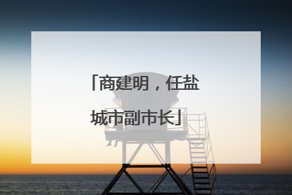 商建明，任盐城市副市长