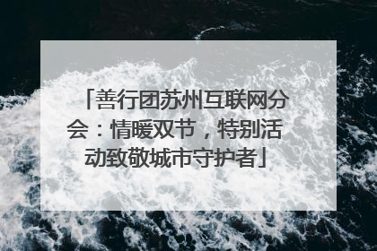 善行团苏州互联网分会:情暖双节,特别活动致敬城市守护者