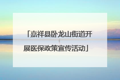 嘉祥县卧龙山街道开展医保政策宣传活动