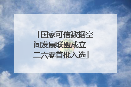 国家可信数据空间发展联盟成立 三六零首批入选