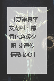 夏津县平安湖村：粽香包意暖夕阳 艾锤传情敬老心