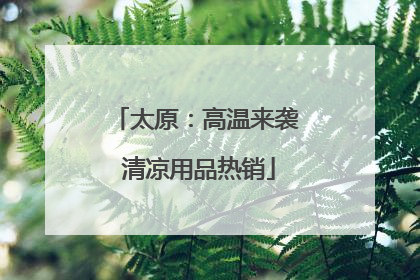 太原：高温来袭 清凉用品热销
